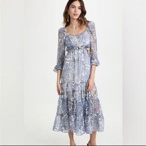 Rahi Juniper Midi Dress with cut outs size small NWT